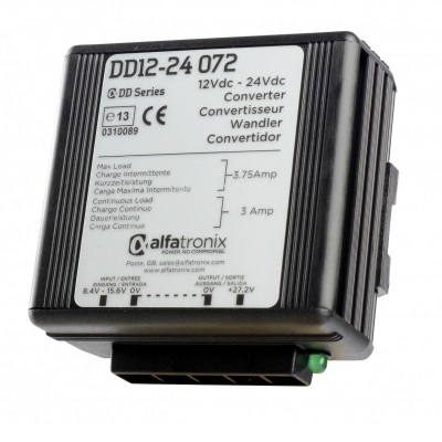 Alfatronix Dd12-24 072 Converter Dc To Dc Multi Selection - 12vdc To 24vdc 3a Continuous 4a Intermittent
