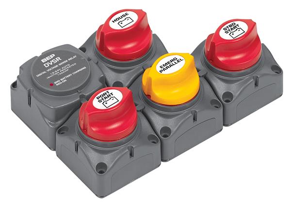 BEP Battery Dist Cluster Twin Inboard 3 Batt (718-140A-DVSR)