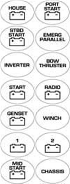 BEP Label Set-713 For Battery Switches (713)
