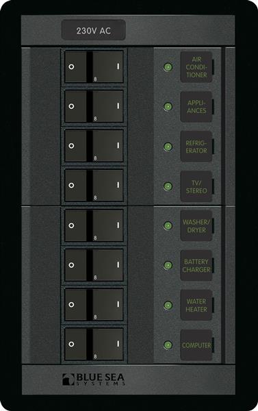 Blue Sea 360 Ac Circuit Breaker Panel Branch 8 Pos