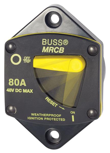 Blue Sea 187 Panel Mount Circuit Breaker 80a
