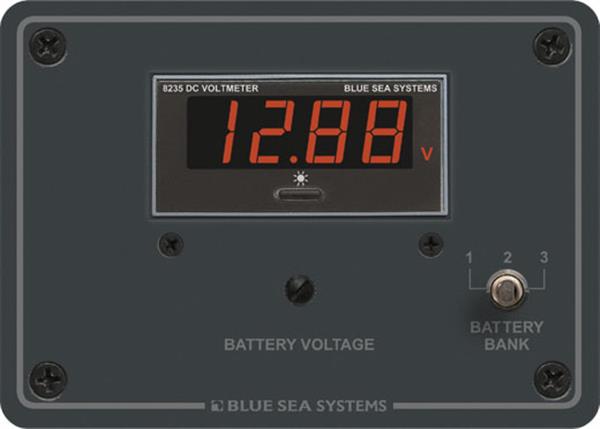 Blue Sea Volt Test Panel 3 Bank Digital