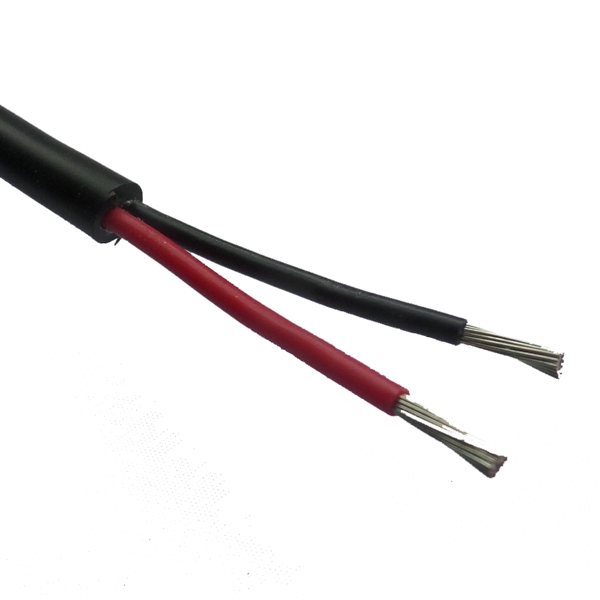 Tinned 2 Core (Red/Black) 35/0.30 2.5mm2 30M - Black