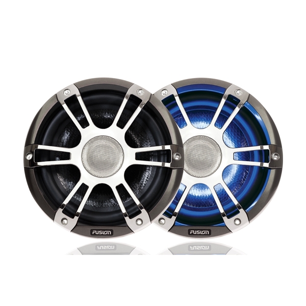Fusion SG-CL77SPC 7.7 Inch 280 Watt Coaxial Sports Chrome Marine Speaker with LEDs