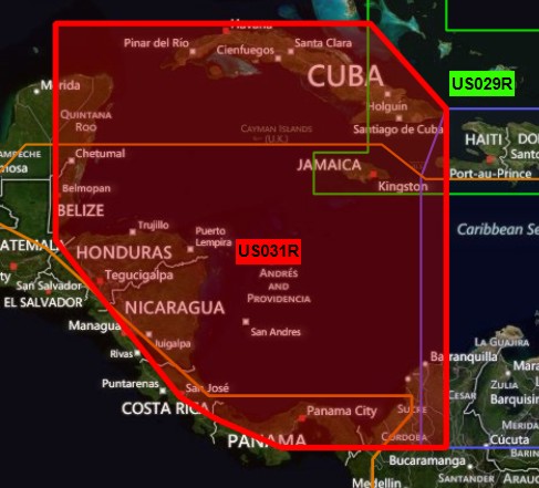 GARMIN G3 - REG SD - HXUS031R - Southwest Caribbean