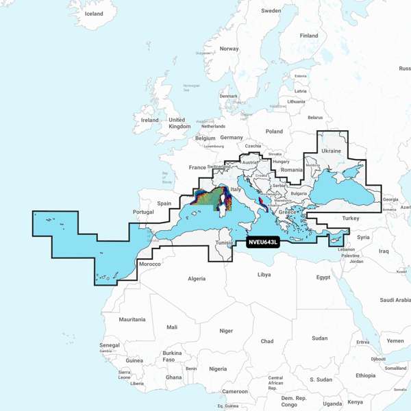 Garmin Navionics Vision+ NVEU643L Mediterranean & Black Sea