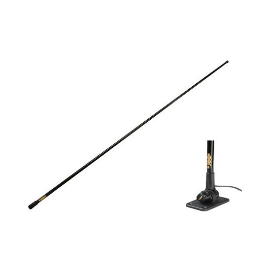 Glomex SuperGain Ibiza 1.4M GRP VHF Antenna With Mount (Black)