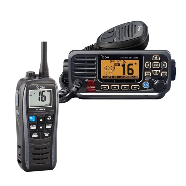 Icom M330GE Fixed VHF and M25 Handheld VHF Bundle Offer Icom M330GE Fixed VHF and M25 Handheld VHF Bundle Offer