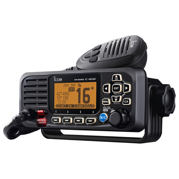 Icom IC-M330GE Compact Fixed Marine VHF/DSC Radio c/w GPS Receiver