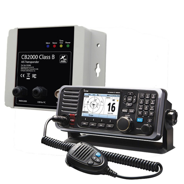 Icom IC-M605 Euro Fixed VHF c/w CB2000 Class B AIS Add-on Pack
