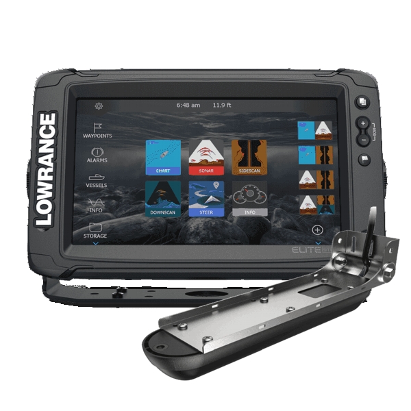 Lowrance Elite-9 Ti2 With Active Imaging 3-in-1 Transom Mounted Transducer