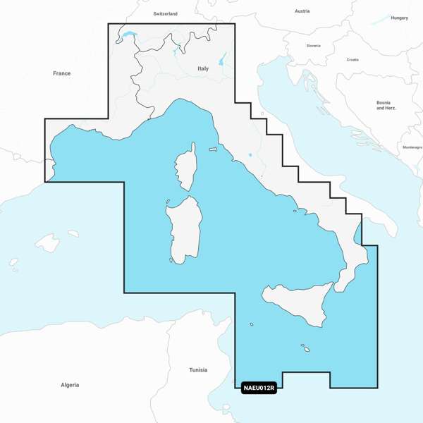 Navionics Plus Regular - Mediterranean Sea Cen. & West - EU012R - SD Card