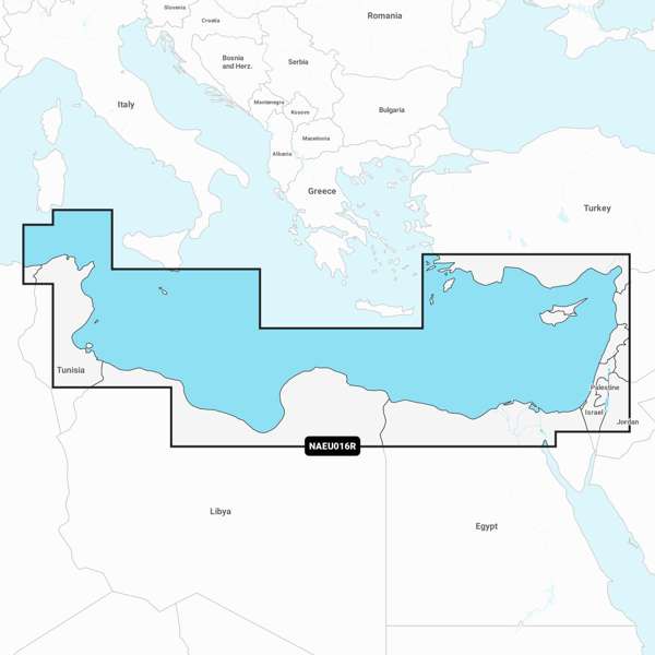 Navionics Plus Regular - Mediterranean Sea Southeast - EU016R - SD Card