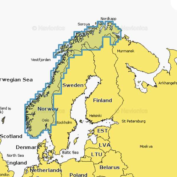 Navionics Platinum Plus Regular - Norway Lakes & Rivers - NPEU071R - SD Card