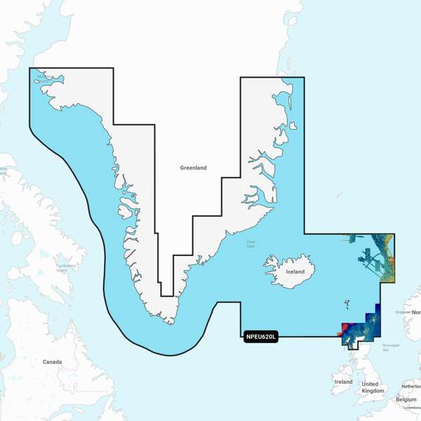 Navionics Platinum Plus Large - Greenland & Iceland - EU620L - SD Card