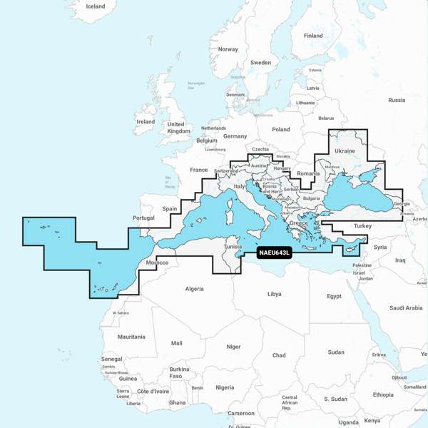 Navionics Plus Large - Mediterranean & Black Sea - EU643L - SD Card