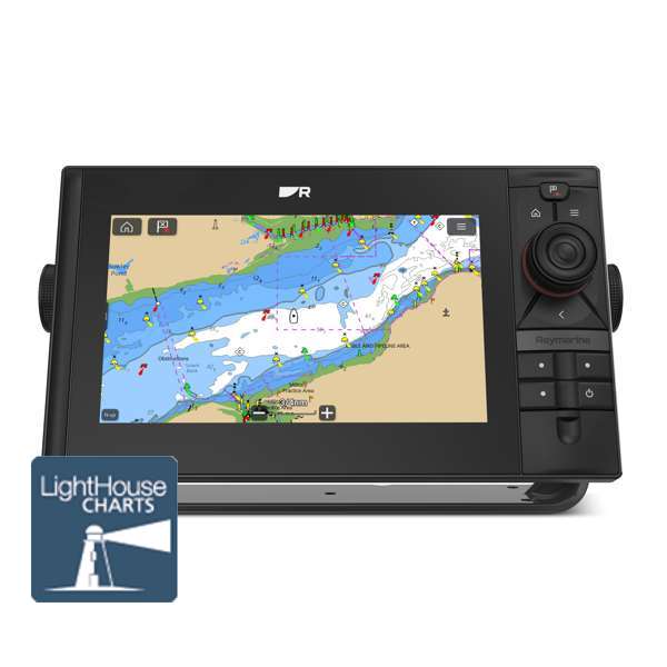 Raymarine Axiom2 Pro 9s HybridTouch 9 Inch Display With Chirp (No Transducer) With Mediterranean LightHouse Chart