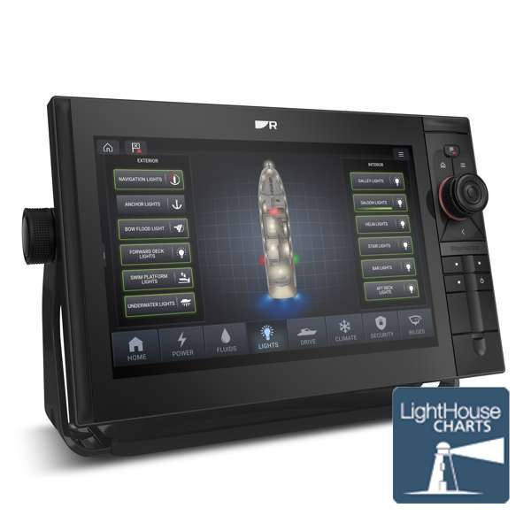 Raymarine Axiom2 Pro 12 S HybridTouch 12 Inch Display With Chirp (No Transducer) With Mediterranean LightHouse Chart