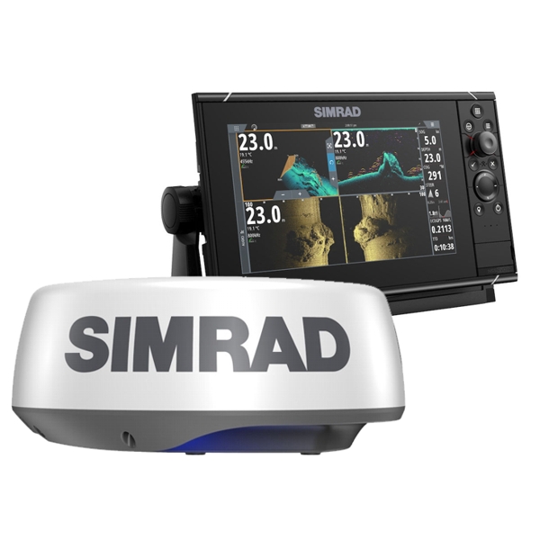 Simrad NSS9 evo3s 9 Inch MFD With World Base Map And Halo 20+ Radar Bundle