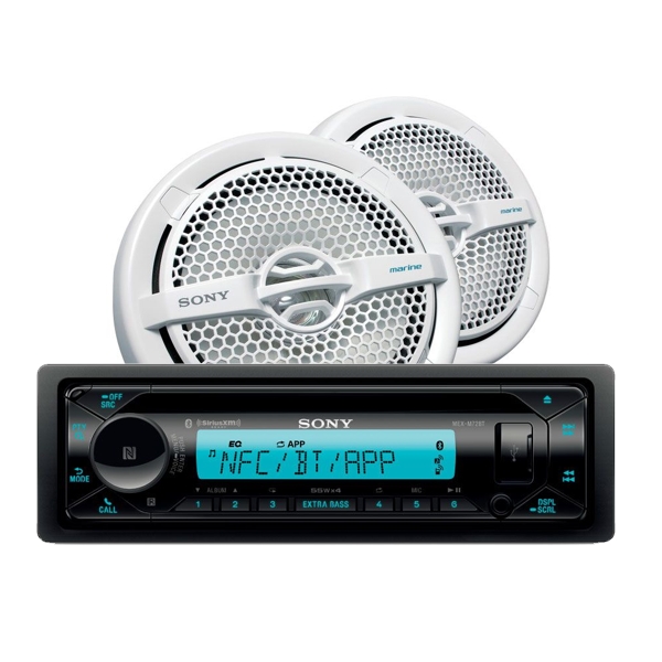 Sony MEX-M72BT Marine CD Receiver / Bluetooth + MP1611 140W speaker Sony MEX-M72BT Marine CD Receiver / Bluetooth + MP1611 140W speaker