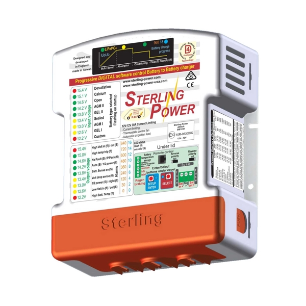 Sterling Power BBS1230 Battery to Battery Charger c/w Solar Regulator - 12V / 30A
