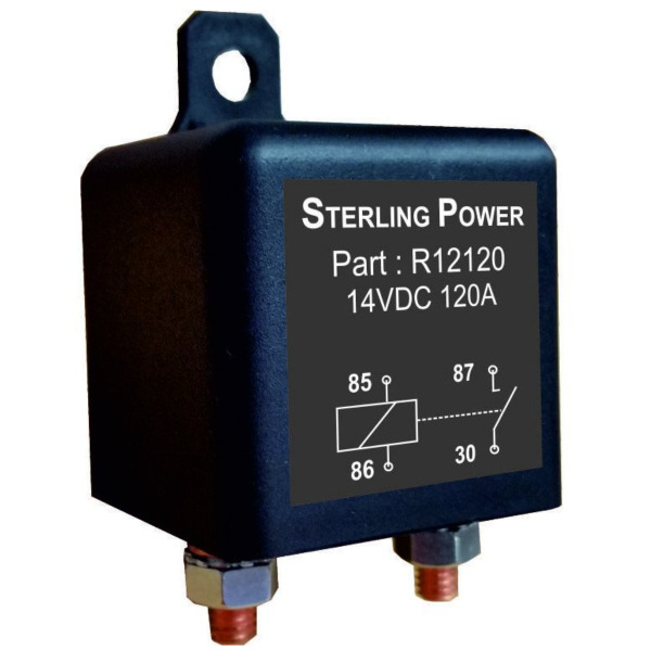 Sterling Power R12120 Power Conventional Ignition Fed Relay - 12V / 120A